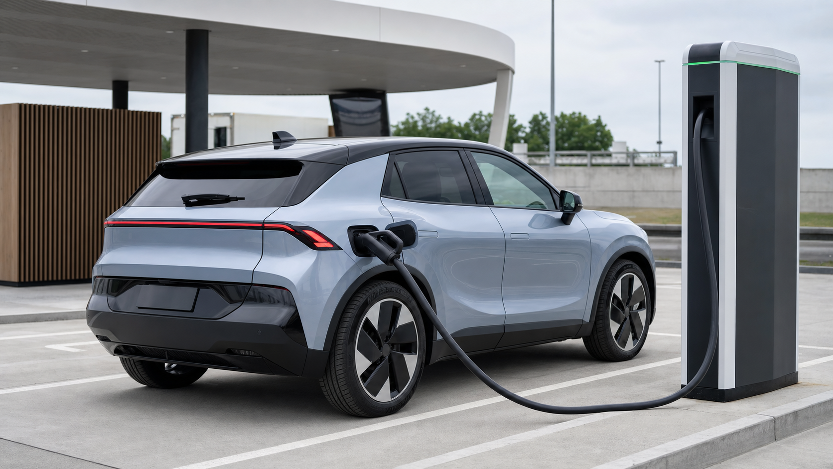 800V 전기 SUV 급속충전 장면을 일반화한 참고 이미지